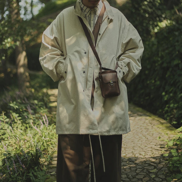 IRUMDROOM/Fishtail Windbreaker/armygreen/apricot/black