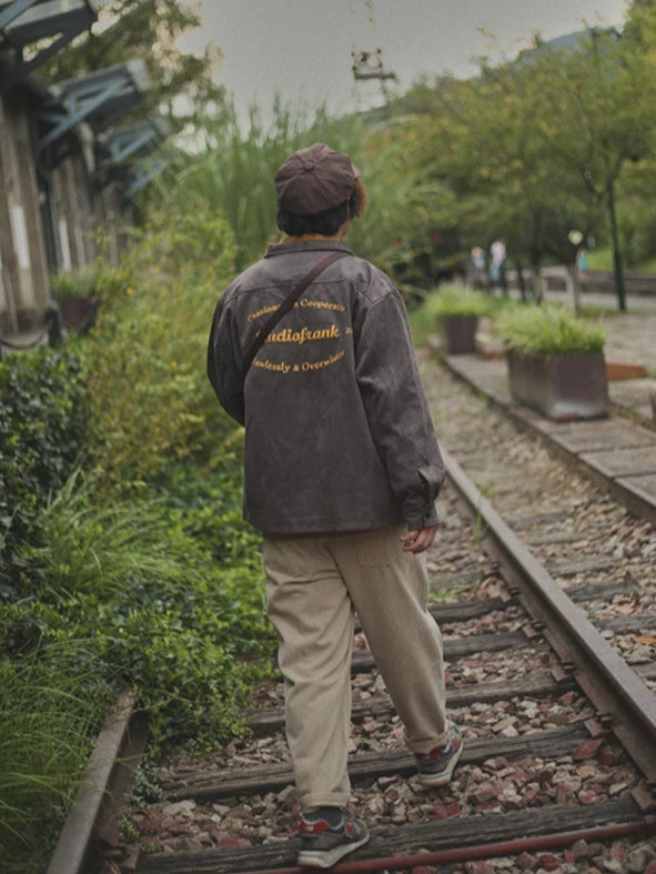 IRUMDROOM/Straight Casual Pants/armygreen/apricot