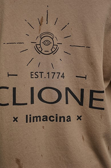 ラウンドネックプリントTシャツ【IR526】