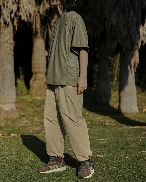 ラウンドネックメッシュTシャツ【IR730】