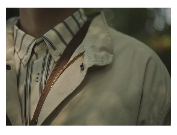 IRUMDROOM/Fishtail Windbreaker/armygreen/apricot/black