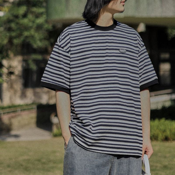 ハーフスリーブボーダーTシャツ【IR731】