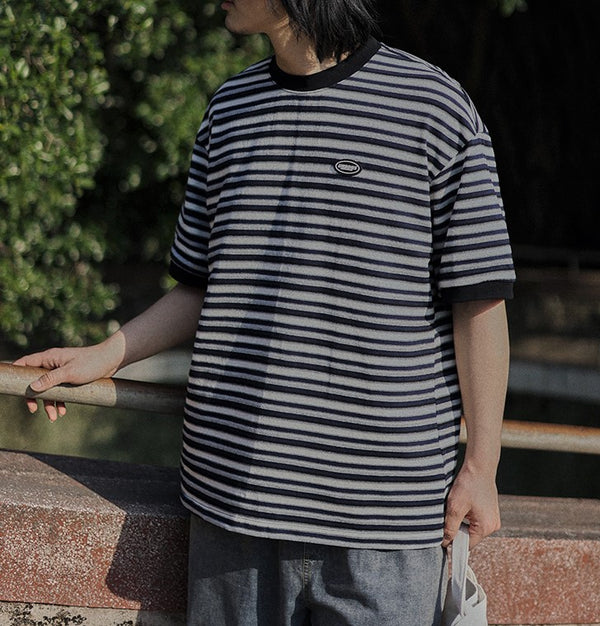 ハーフスリーブボーダーTシャツ【IR731】