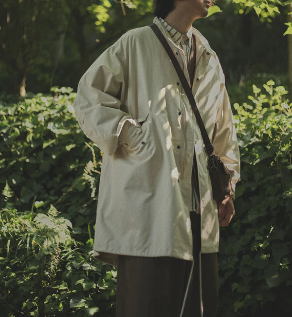 IRUMDROOM/Fishtail Windbreaker/armygreen/apricot/black