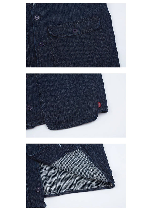 IRUMDROOM/Multi Pocket Denim Vest/dark blue