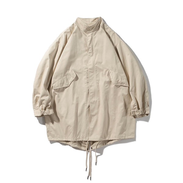 IRUMDROOM/Fishtail Windbreaker/armygreen/apricot/black