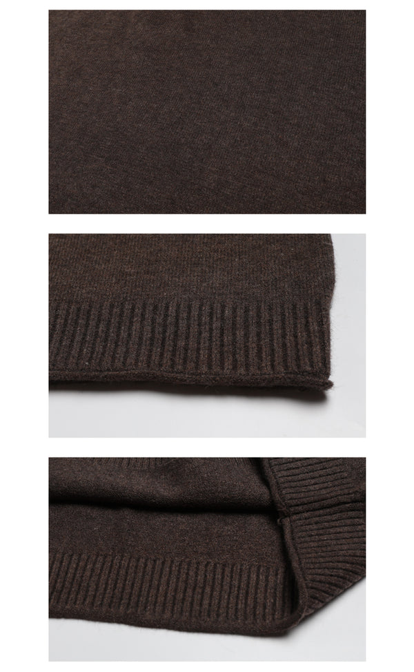 IRUMDROOM/Round Neck Knit Vest/brown