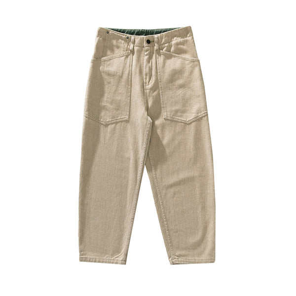 IRUMDROOM/Straight Casual Pants/armygreen/apricot