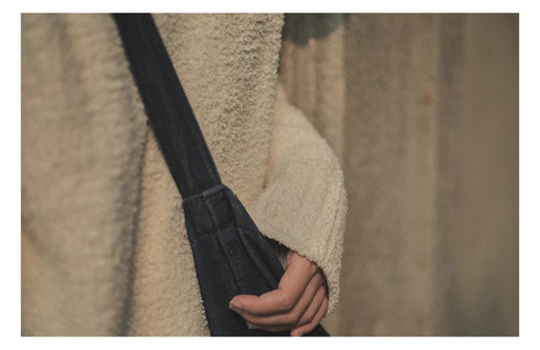 IRUMDROOM/High Neck Sweater/warm white/brown