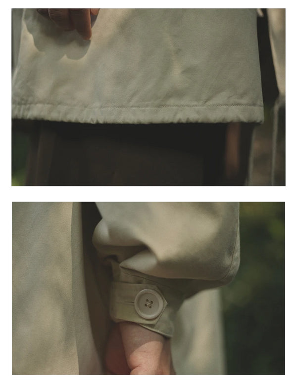 IRUMDROOM/Fishtail Windbreaker/armygreen/apricot/black