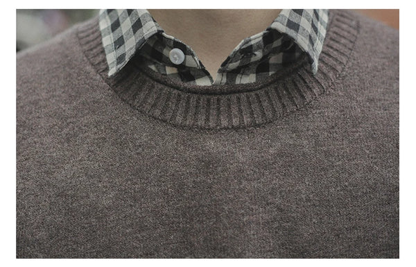 IRUMDROOM/Round Neck Knit Vest/brown