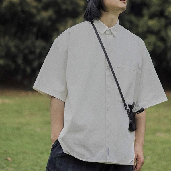 One pocket half sleeve shirt [IR808]