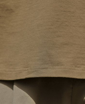 Round neck pocket loose T-shirt [IR745]