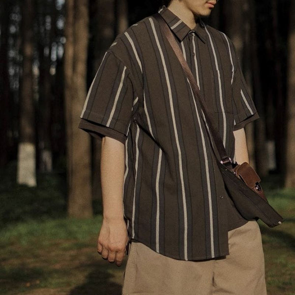 One pocket striped shirt [IR789]