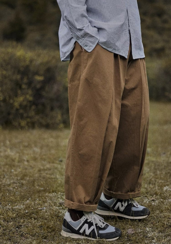 Pleated wide loose pants [IR830]