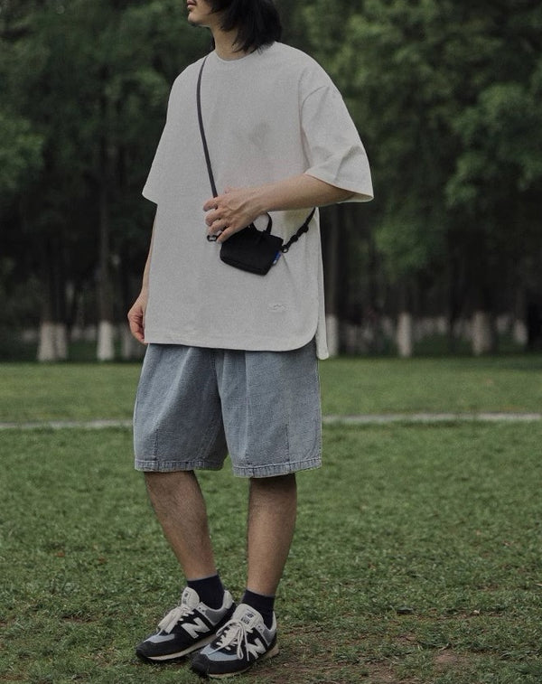 Heavyweight round hem T-shirt [IR796]