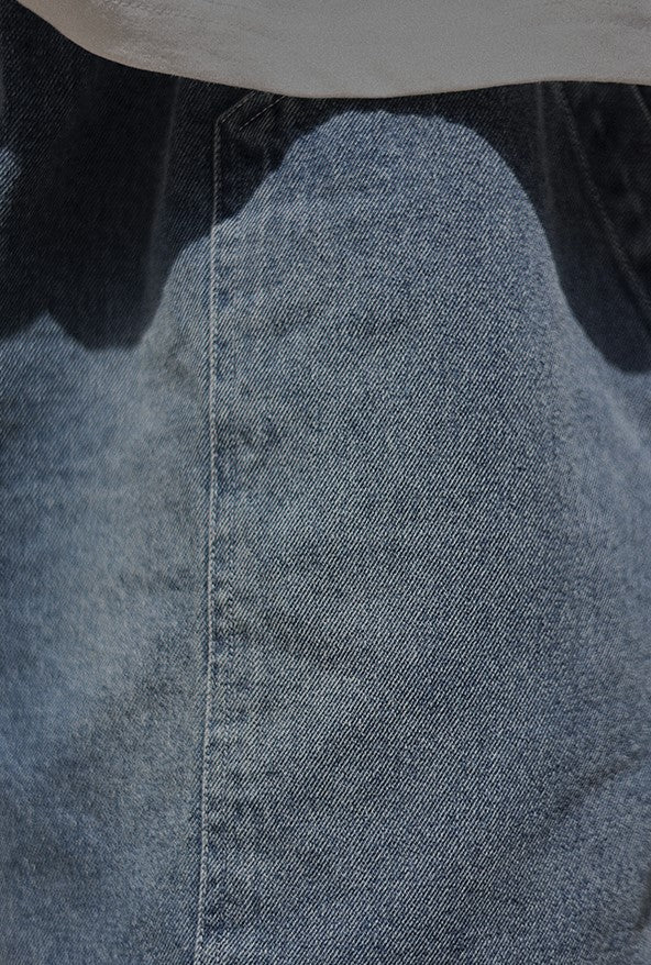 Washed half denim [IR743]