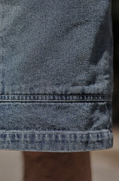 Washed half denim [IR743]