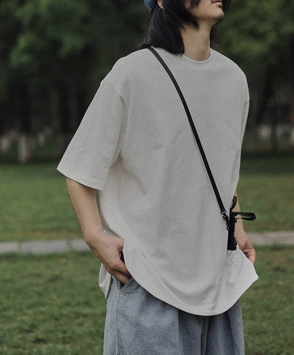 Heavyweight round hem T-shirt [IR796]