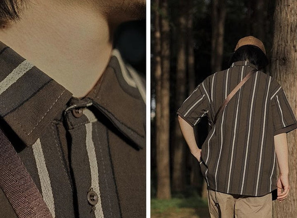 One pocket striped shirt [IR789]