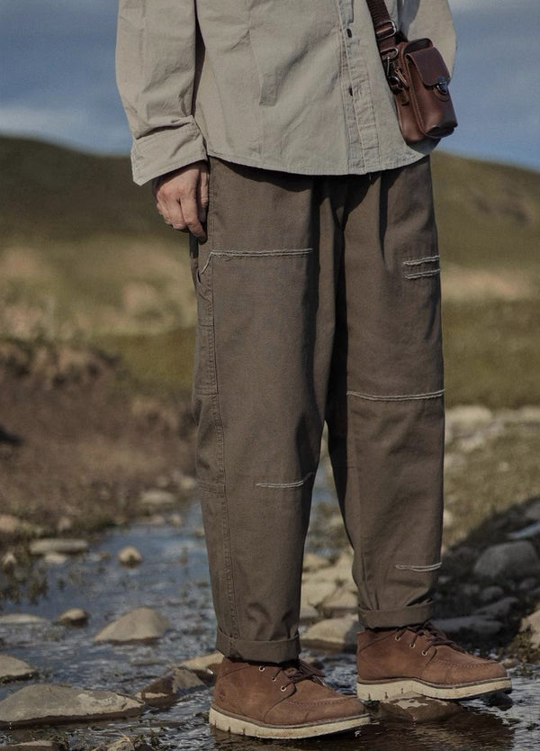 Retro wash straight pants [IR825]