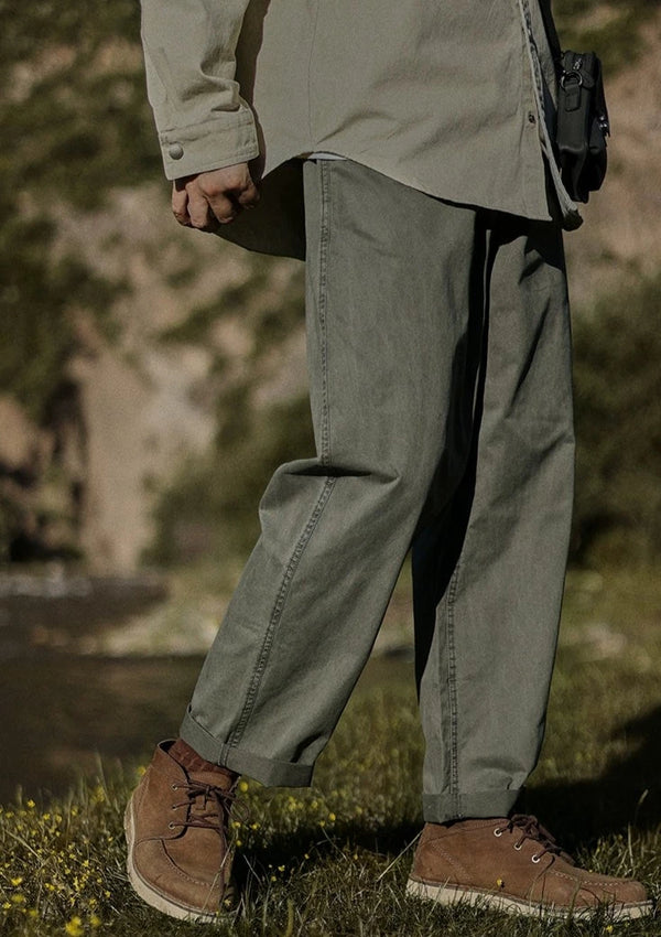 Solid color work pants [IR853]