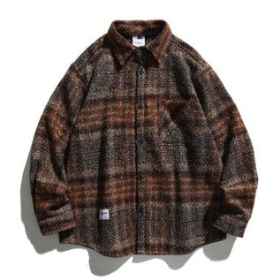 Retro check warm shirt [IR861]