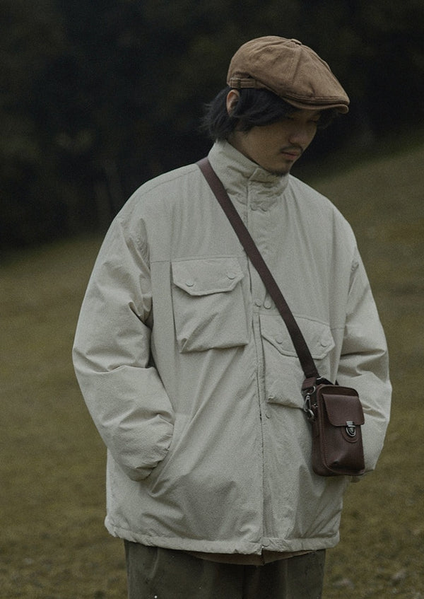 Asymmetric pocket blouson [IR858]