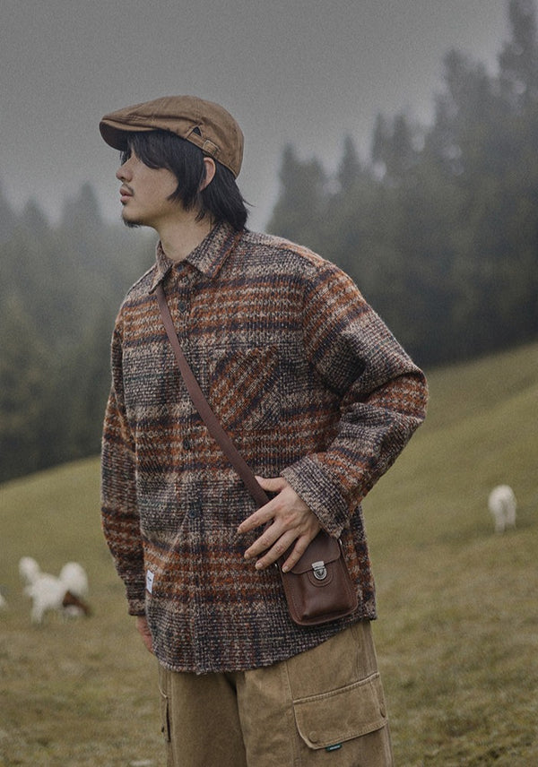 Retro check warm shirt [IR861]