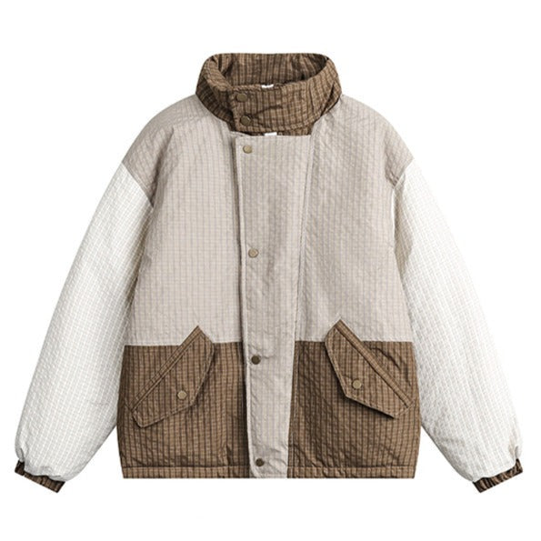 Block check cotton jacket [IR863]