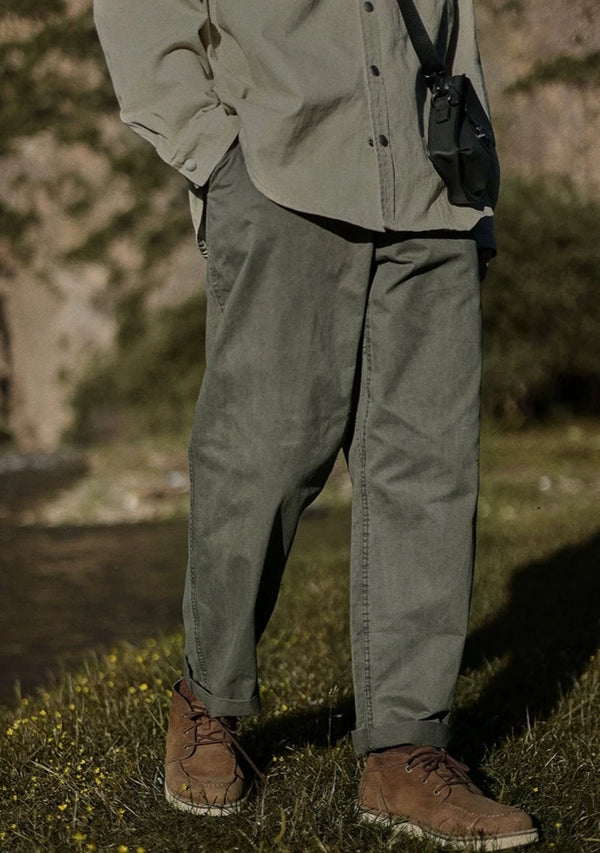 Solid color work pants [IR853]