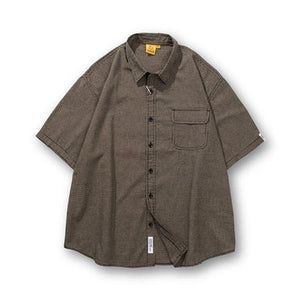 ギンガムチェックワンポケットシャツ【IR519】