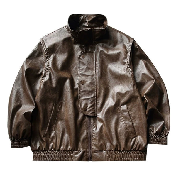 PU leather retro jacket [IR852]