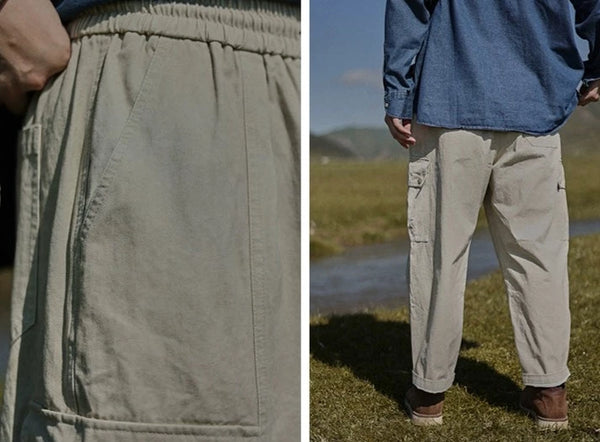 Washed casual wide pants [IR839]