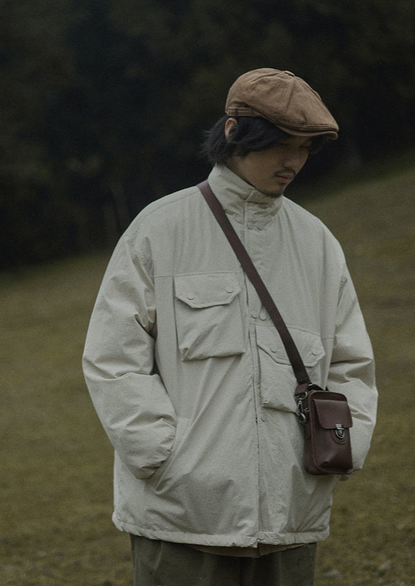 Asymmetric pocket blouson [IR858]