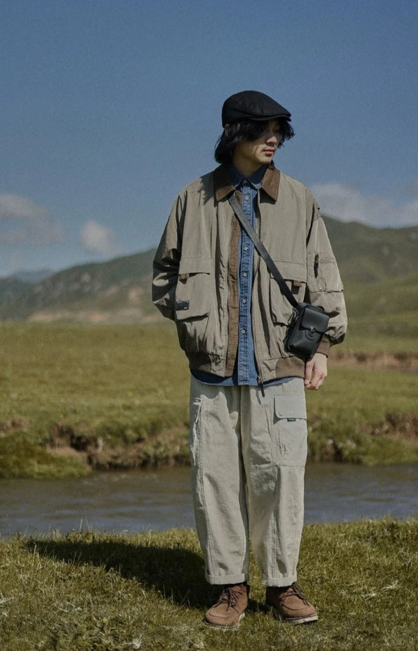 Washed casual wide pants [IR839]