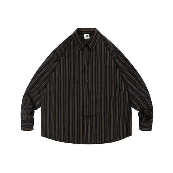 Loose striped shirt [IR841]