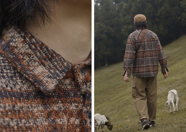 Retro check warm shirt [IR861]