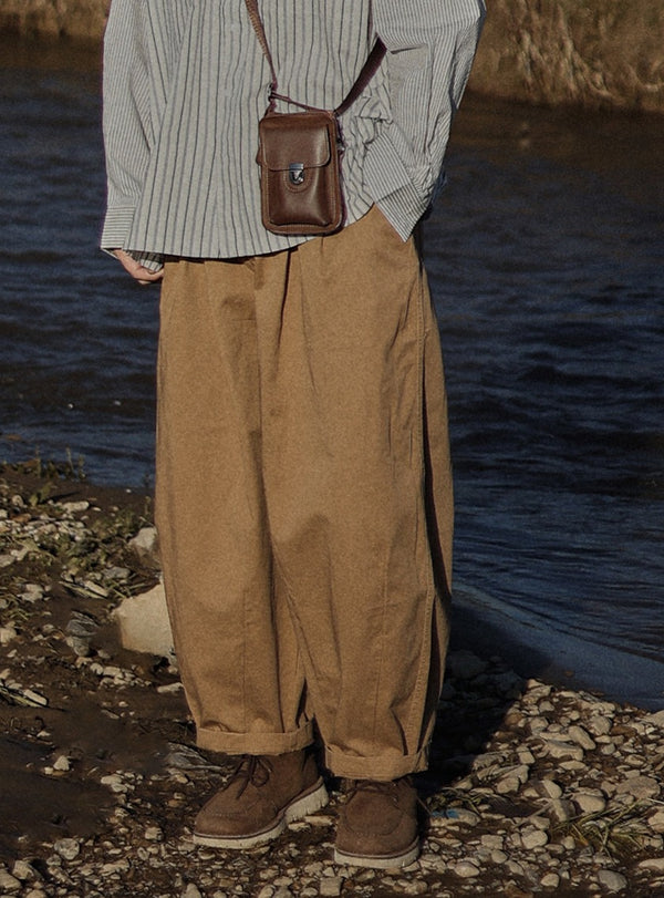 Lantern wide pants [IR845]