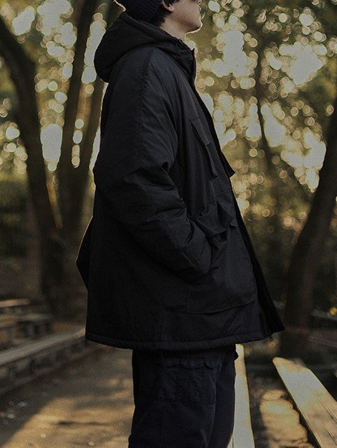 Mid-length hooded jacket [IR408]