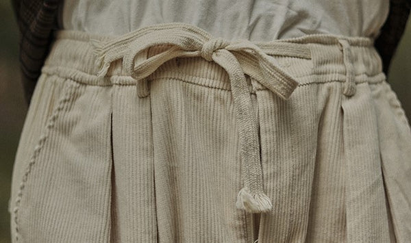 Corduroy wide pants [IR605]