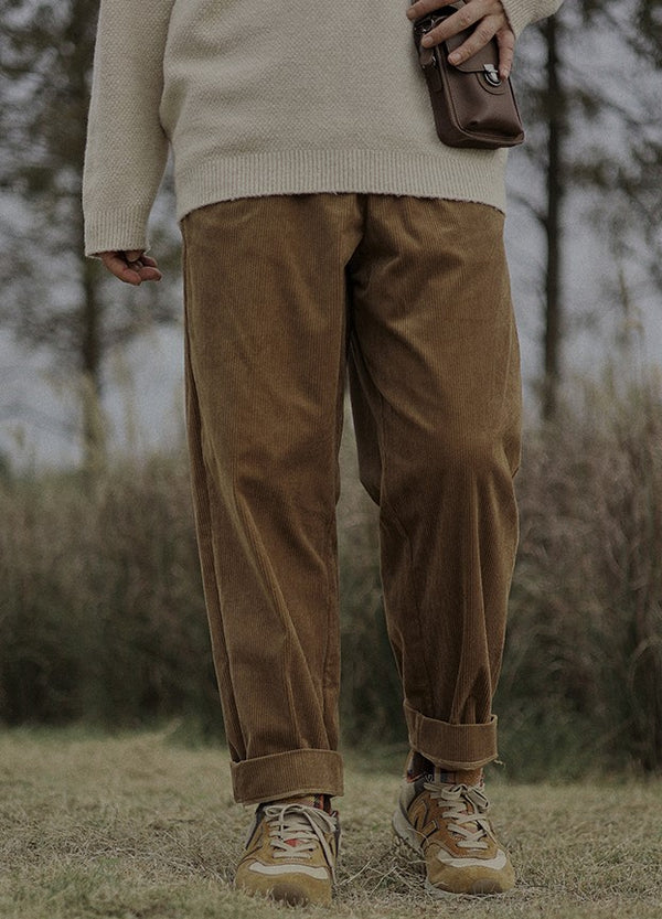 Corduroy casual pants [IR377]