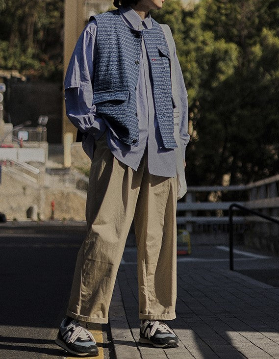 Washed striped denim jacket [IR703]