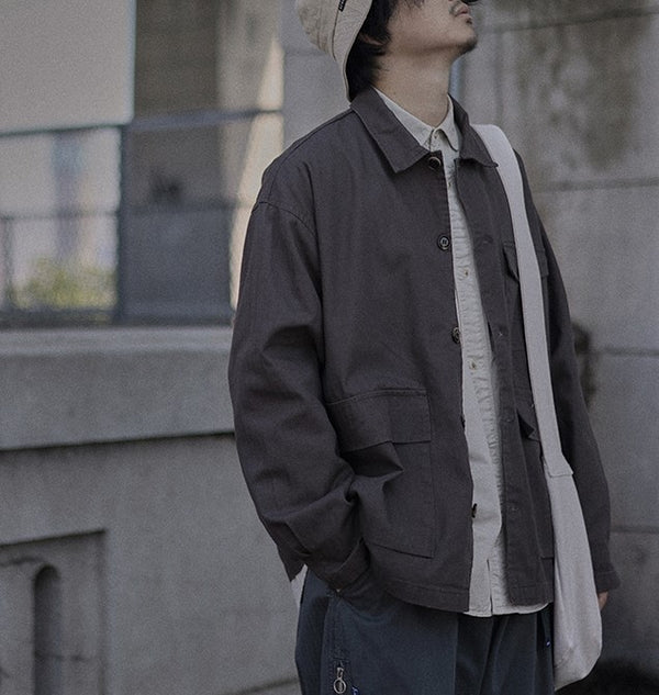 Multi-pocket button jacket [IR293]