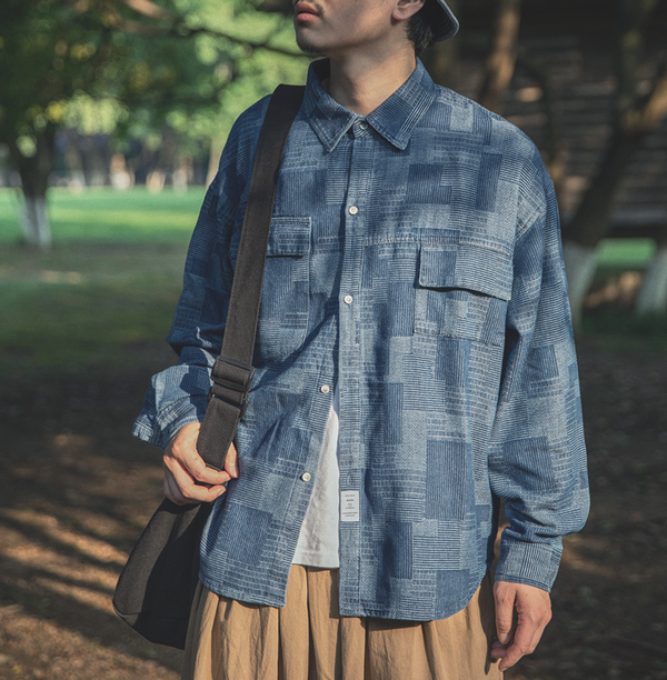 Denim loose shirt [IR005]