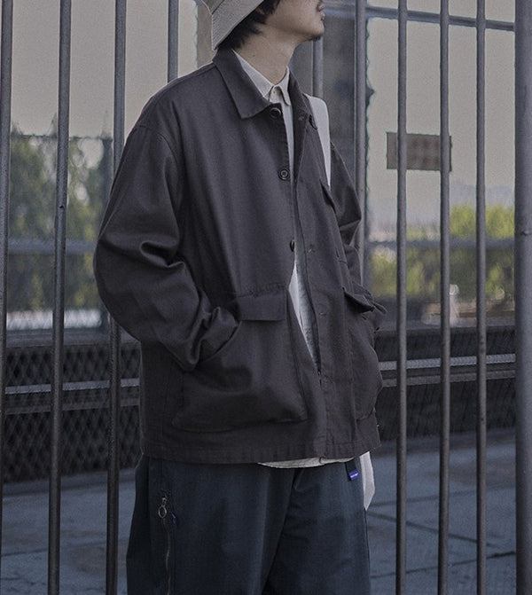 Multi-pocket button jacket [IR293]