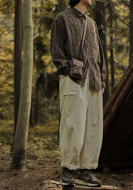 Corduroy wide pants [IR605]