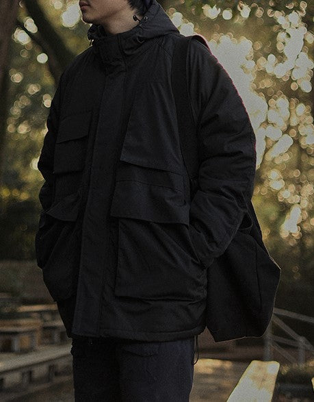 Mid-length hooded jacket [IR408]