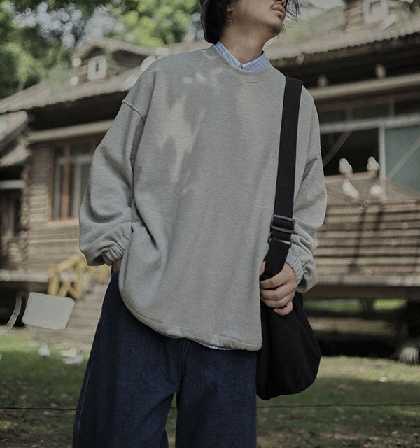 Pocket plain pullover [IR297]