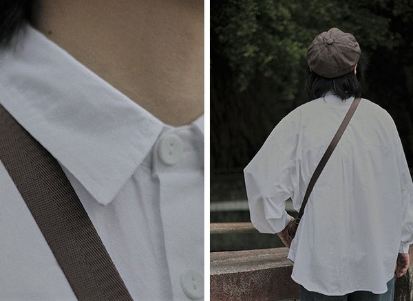 Lantern sleeve loose shirt [IR713]